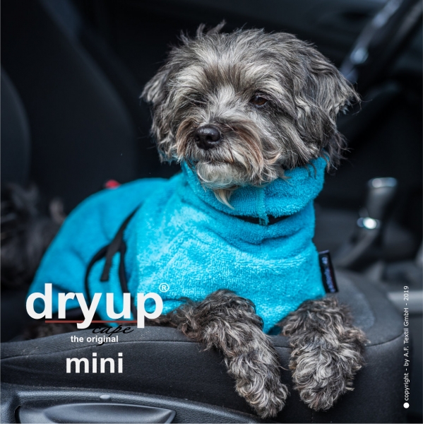 DryUp Cape Hundebademantel Cyan